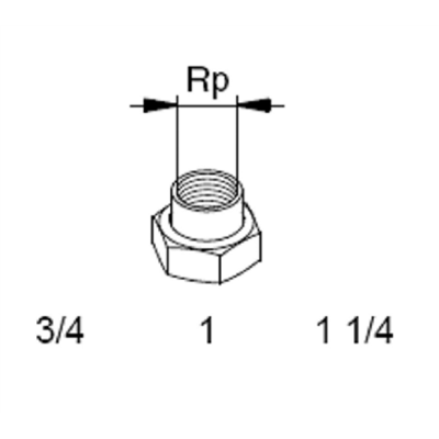 Grundfos R32 UNIONSKOPPL F UP UPS 32